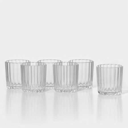 A set of glass glasses "Mystery", 250 ml, 6 pcs