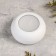 Gypsum “pot” candlestick, 6.7x6.7x3 cm, white