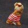 Porcelain figurine "Yorkshire Terrier T -shirt Red", 8 cm, copyright painting