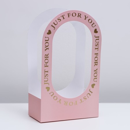 Box-Obel for flowers "for you" 22 × 12 × 38 cm, pink-1