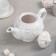 Keramic teapot "Vintage", 900 ml, white color