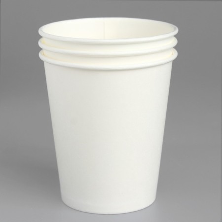 A glass of paper "white" for hot drinks, 250 ml, diameter 80 mm-1