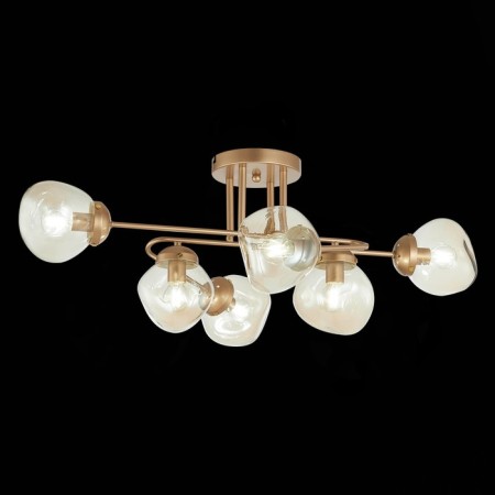 Ceiling EVOLUCE lamp. Sle155702-06. More. 6x40 watts, E14, 80x53x30 cm, golden color-1