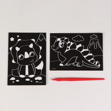 Engravings for babies "dinosaurics" A6, 2 pcs.-3