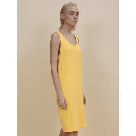 Female dress, size l, yellow color-1