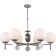 Marse27 6xe27 rod chandelier 60W, size 82x82x52-70 cm, Nickel color