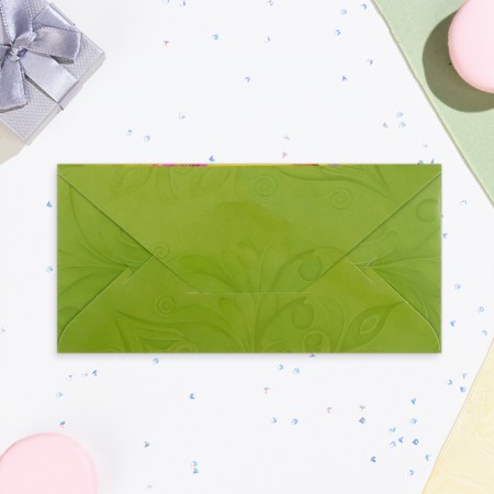 Money envelope "Universal" glitter, birds, 8.1x16.4 cm-2