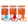 Office scissors 14 cm, plastic handles with rubber inserts, mix