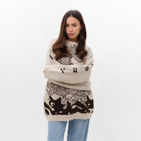 Jumper Women's Mist "Dragon", beige, OneSize (44-48)-2