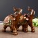 Polystone souvenir "Caramel elephant in the red-golden blast with ruby" MIX 14x11.5x6 cm