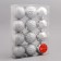 Set of balls plastic D-6 cm, 12 pcs "Largo" silver