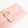 Women's wallet on the button, pink color
