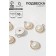 Pearl suspension circle 1.8 × 1.5 × 0.7 cm, (set 10 pcs.), White color in gold
