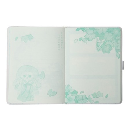 Gift notebook, A6, 112 sheets, color block, with a curly knife, PVC cover, "anime", mix-8