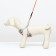 A set of ammunition with a soft breathing harness and a round leash 120 x 1 cm, red