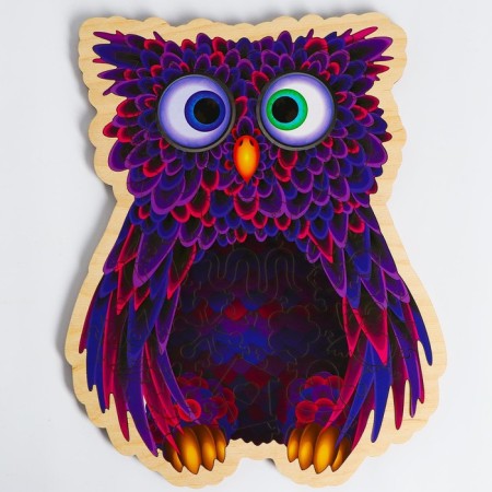 Wooden puzzle in the frame "Owl" 31 × 25 cm, 50 parts