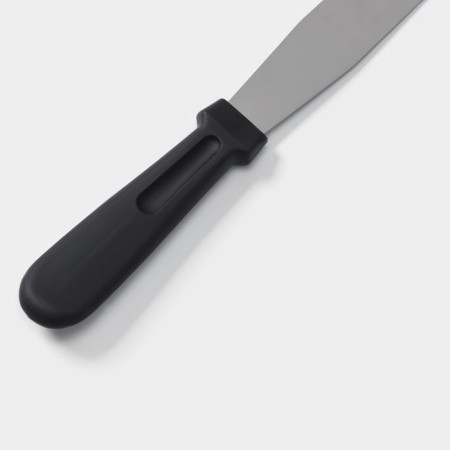A blade-tank with a plastic handle, straight, 37 cm, working part 25 cm, black color-2
