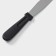 A blade-tank with a plastic handle, straight, 37 cm, working part 25 cm, black color