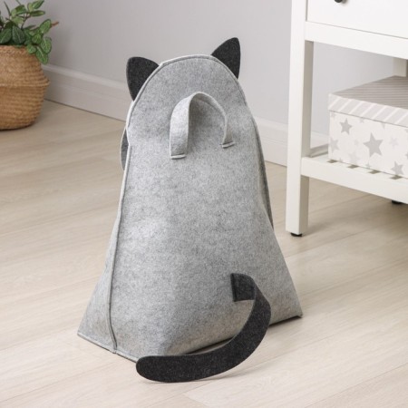 Organizer for storage Funny "Kotun-Tolstun", 42 × 24 × 58 cm, 15 l, color gray color-3