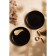 Set of porcelain plates SL Home "Dark", D = 25.5 cm, black color