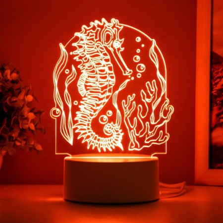 Light "Sea Horse" LED white 11.5x9.5x14 cm Risalux-3