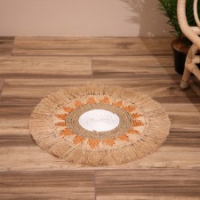 Wicker rug round 50 cm