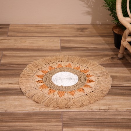 Wicker rug round 50 cm