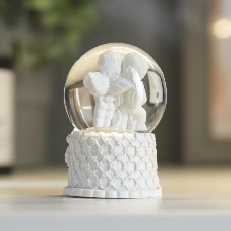Souvenir Polystone Water Ball Light "Snowty Angels" MIX 6.5x4.5x4.5 cm-5