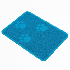 2-in-1 rug for a bowl/toilet of animals with rounded corners, 48 ​​x 35 cm, blue