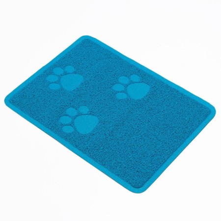 2-in-1 rug for a bowl/toilet of animals with rounded corners, 48 ​​x 35 cm, blue