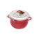 Pan with a lid, d = 22 cm, induction, red color