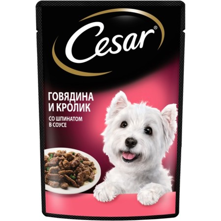 Wet Cesar food for dogs, beef/rabbit/spinach, spider, 85 g-9