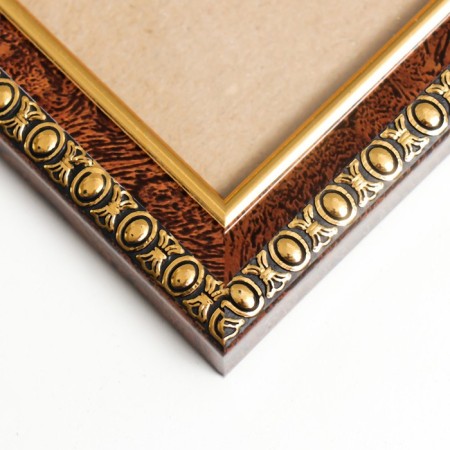 Photo frame Plastic double 10x15 cm brown-2