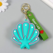 A keychain wallet with a carbine, strap silicone 