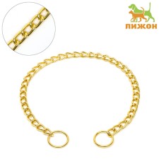 Collar - Metallic a single strain, 60 cm, wire thickness 3 mm, golden