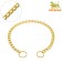 Collar - Metallic a single strain, 60 cm, wire thickness 3 mm, golden