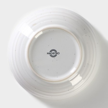 Porcelain salad Magistro Urban, 600 ml, D = 16 cm, white color in specking-3