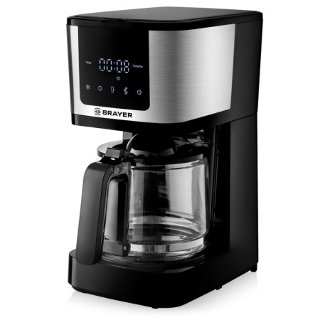 Brayer 1125br coffee machine, drip, 900 watts, 1.25 l, black-silver