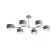 Ceiling EVOLUCE lamp. Sle183702-06. Gemento. 6x60 W, E14, 73x95.5x32 cm, gray color