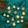 Set of balls plastic D-4 cm, 16 pcs "Melody" Ornament, gold