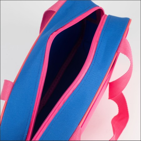 Lightning bag, external pocket, textura, pink/blue color-2
