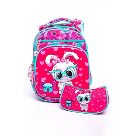 Baby backpack on lightning, pink color
