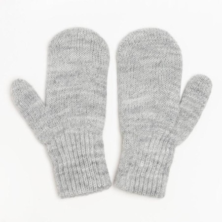 Double children's mittens, gray color, size 12 (3-6 years)-1