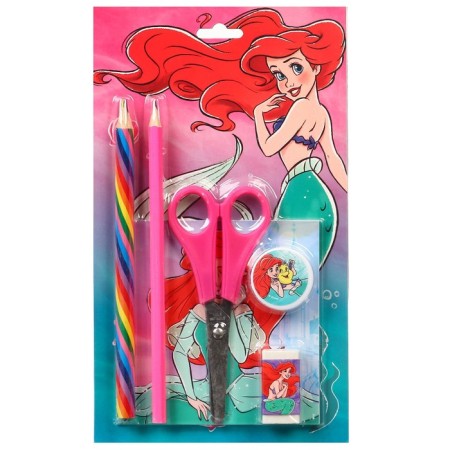 Cleaning set, notebook, sharpener, eraser, pencil, scissors, princesses-1