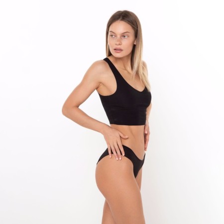Top seamless female, black color, size 42-44 (m)-4