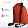 Back for shoes with pockets, orange color