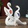 Souvenir Ceramics "2 white swan on the blue wave" mix 10.6x5x11 cm