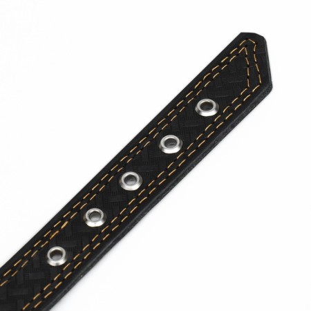 Collar leather two-layer dimensionless, 64 x 3 cm, Osh 30-55 cm, black-7