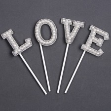Love decoration set, white color