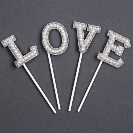 Love decoration set, white color
